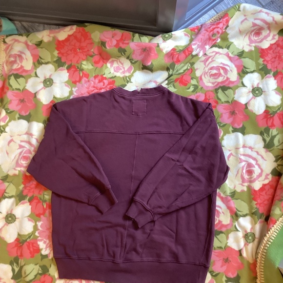 Aerie The Chill Oversized Crew Sweatshirt *Royal Berry* EUC* Small - Picture 4 of 8